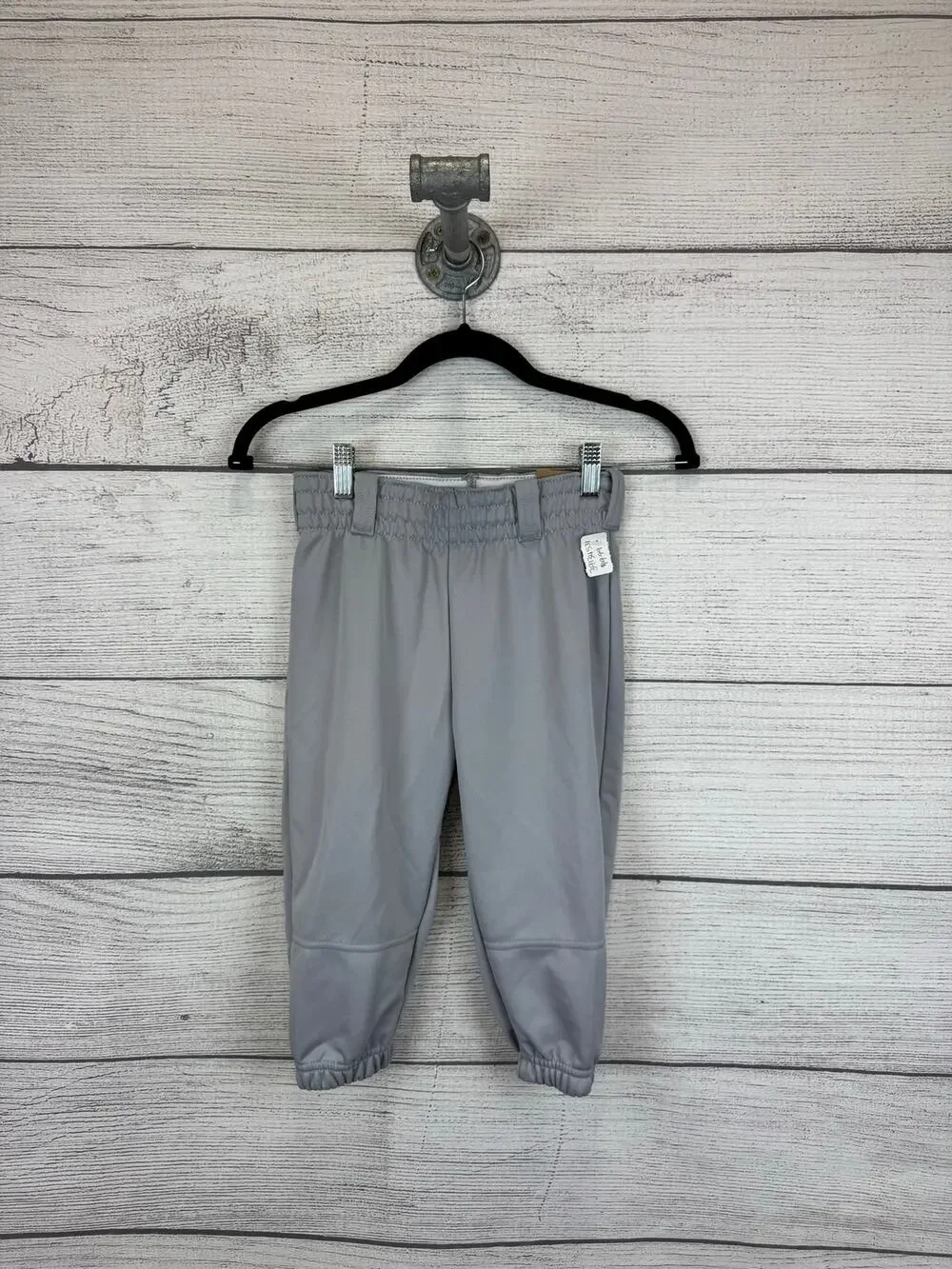 Wilson Boys Gray Elastic Crop Baseball Pants Size Youth Medium